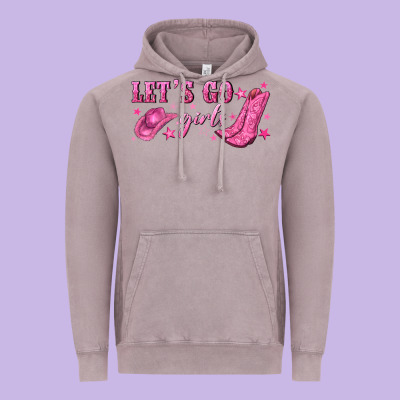Lets Go Girls Vintage Hoodie Designed By Nancycooperartshop