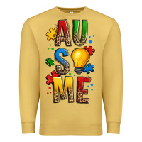Antique Gold ausome autism Premium Sweatshirt - OliviaCreatesArt