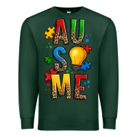 Sports Green ausome autism Premium Sweatshirt - OliviaCreatesArt