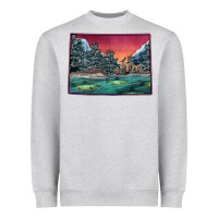 Heather Grey Colorado Scenery Map Heavyweight Sweatshirt - Bettercallsaul