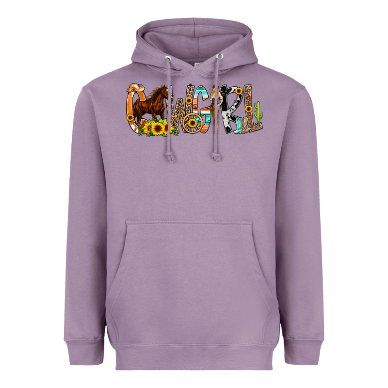Cowgirl Horse Min Heavyweight Hoodie by CowCowDesign | Teevron
