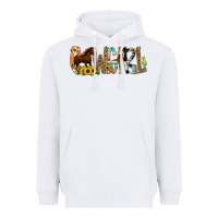 White Cowgirl Horse Min Heavyweight Hoodie - CowCowDesign
