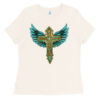 Bone wing cross Ladies Tee - Artiststas