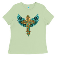Matcha wing cross Ladies Tee - Artiststas