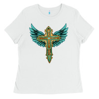 White wing cross Ladies Tee - Artiststas