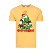 Vintage Mustard meowy christmas cat tree Vintage Tee - MaliasSmallBusiness