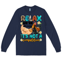 Navy relax we're all crazy it's not a competition Long Sleeve Tee - Artiststas