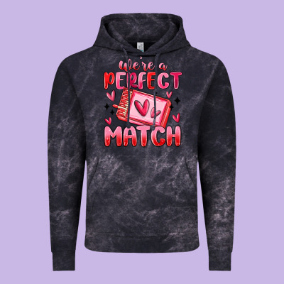 Were Perfect Match Vintage Hoodie Designed By Maliassmallbusiness