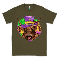 Army Green highland cow mardi gras Classic Tee - JahusDesignShop
