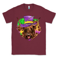 Burgundy highland cow mardi gras Classic Tee - JahusDesignShop