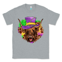 Heather Grey highland cow mardi gras Classic Tee - JahusDesignShop