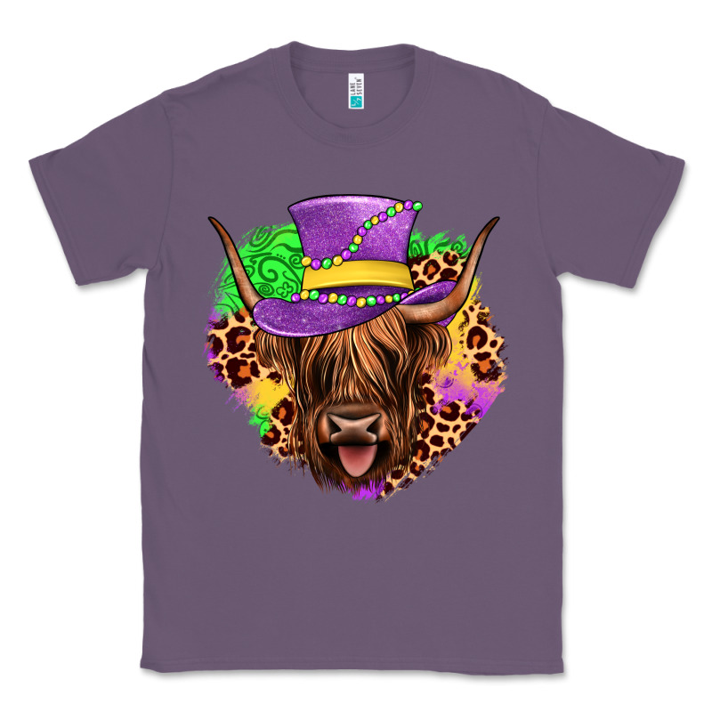 Highland Cow Mardi Gras Classic Tee by JahusDesignShop | Teevron