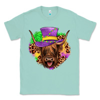 Seafoam highland cow mardi gras Classic Tee - JahusDesignShop