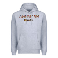 Heather Grey American mom Premium Hoodie - JahusDesignShop