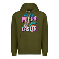Army Green Oh for peeps sake Easter Day Premium Hoodie - CowGirlArtShop