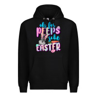 Black Oh for peeps sake Easter Day Premium Hoodie - CowGirlArtShop