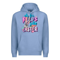 Colony Blue Oh for peeps sake Easter Day Premium Hoodie - CowGirlArtShop