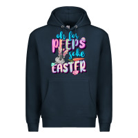 Navy Oh for peeps sake Easter Day Premium Hoodie - CowGirlArtShop