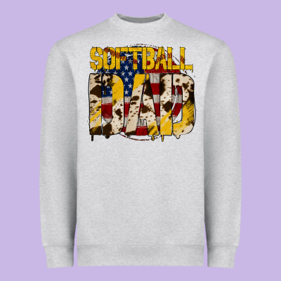 American Softball Dad Heavyweight Sweatshirt Designed By Bettercallsaul
