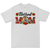 Dove Grey blessed mom lady of guadalupe Premium Tee - BarkalooDesign