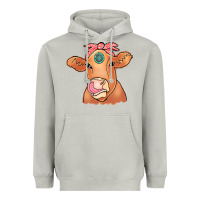 Moon Dust Cow  Turquoise Heavyweight Hoodie - CowCowDesign