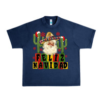 Navy feliz navidad mexican santa Urban Heavy Tee - MaliasSmallBusiness