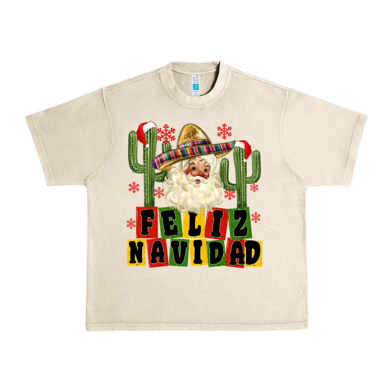 Feliz Navidad Mexican Santa Urban Heavy Tee by MaliasSmallBusiness | Teevron