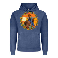 Vintage Denim cowgirl sunflower Vintage Hoodie - MaliasSmallBusiness