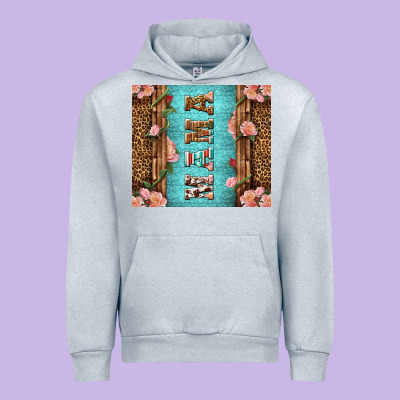 Western Mama Pink Roses Mother's Day Urban Hoodie Designed By Lillyallendesigns