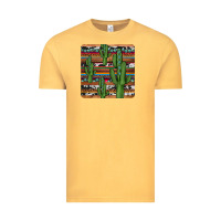 Vintage Mustard cactus gemstone coaster Vintage Tee - JahusDesignShop