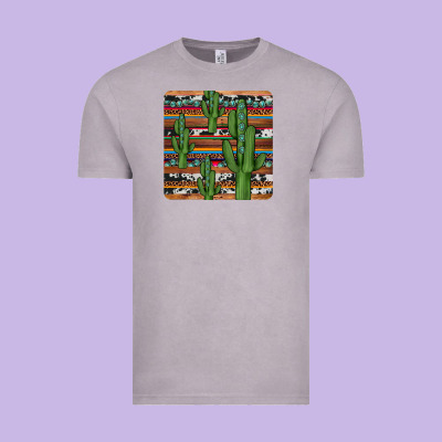 Cactus Gemstone Coaster Vintage Tee Designed By Jahusdesignshop