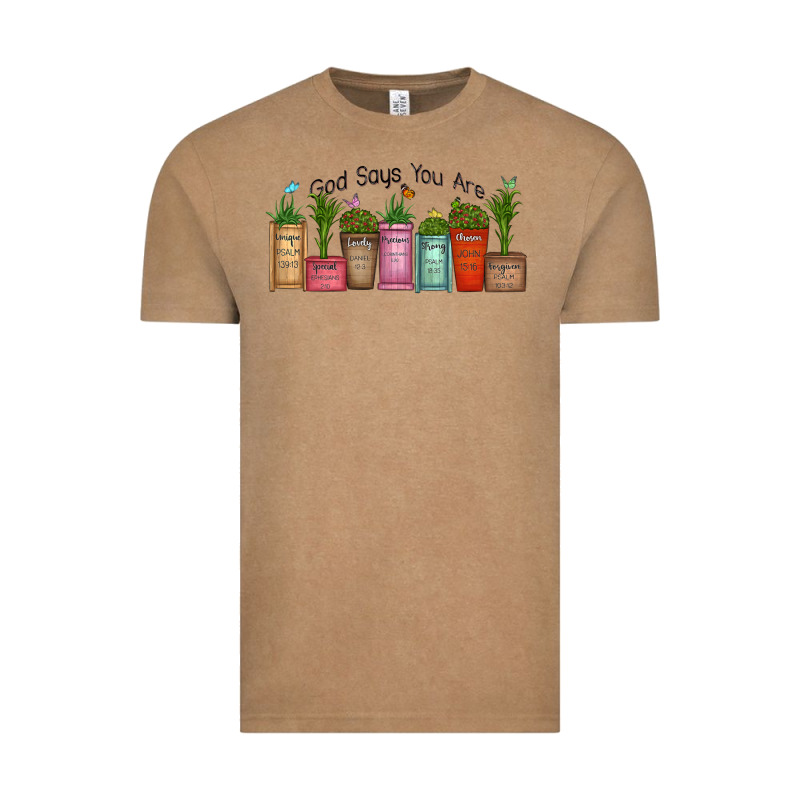 God Says You Are Unique Vintage Tee by MaliasSmallBusiness | Teevron