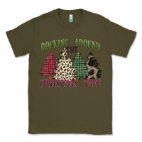 Army Green rocking around the christmas tree Classic Tee - MaliasSmallBusiness