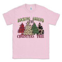 Bubblegum Pink rocking around the christmas tree Classic Tee - MaliasSmallBusiness