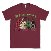 Burgundy rocking around the christmas tree Classic Tee - MaliasSmallBusiness