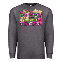 Charcoal Heather cupid's favorite teacher Premium Sweatshirt - OliviaCreatesArt