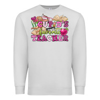 Dove Grey cupid's favorite teacher Premium Sweatshirt - OliviaCreatesArt