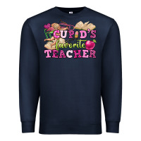 Navy cupid's favorite teacher Premium Sweatshirt - OliviaCreatesArt