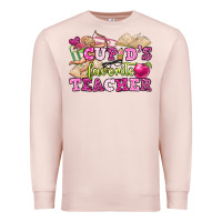 Pale Pink cupid's favorite teacher Premium Sweatshirt - OliviaCreatesArt