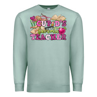 Seafoam cupid's favorite teacher Premium Sweatshirt - OliviaCreatesArt