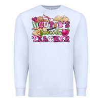 White cupid's favorite teacher Premium Sweatshirt - OliviaCreatesArt
