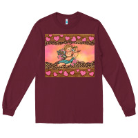 Burgundy cupid valentine's day Long Sleeve Tee - RanaPortraitStore
