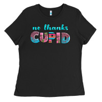 Black no thanks cupid Ladies Tee - AdoDesignShop