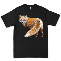 Black Red Fox Premium Tee - LillyAllenDesigns