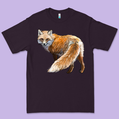 Red Fox Premium Tee Designed By Lillyallendesigns