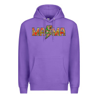 Purple Mama christmas lightning bolt mother's day Premium Hoodie - HowdyJamesFarm