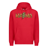 Red Mama christmas lightning bolt mother's day Premium Hoodie - HowdyJamesFarm