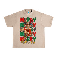 French Oak merry christmas reindeer Urban Heavy Tee - MaliasSmallBusiness
