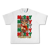 Lunar Rock merry christmas reindeer Urban Heavy Tee - MaliasSmallBusiness