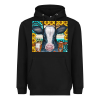 Black Cows Gemstone Sunflowers Tumbler Heavyweight Hoodie - CowCowDesign